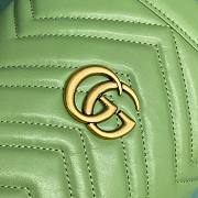 Fortok Gucci Marmont Mini Bucket Bag Green 575163 19x17x10.5cm - 3