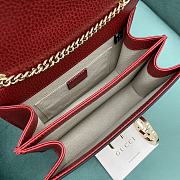 Fortok Gucci Interlocking Chain Bag Red 510302 25x19x5.5cm - 6