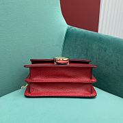 Fortok Gucci Interlocking Chain Bag Red 510302 25x19x5.5cm - 4