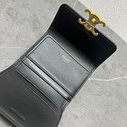 Fortok Celine Triomphe Wallet Black 100652 9.5x7.5x3cm - 3