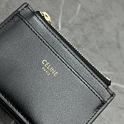 Fortok Celine Triomphe Wallet Black 100652 9.5x7.5x3cm - 2