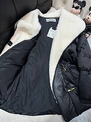 Fortok Loewe Coat Black With Fur Collar - 6