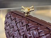 Fortok Bottega Veneta Knot Minaudière Clutch Burgundy 19x11.5x5cm - 5