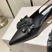 Fortok Jimmy Choo Amita Flowers 45 Slingback Pumps in Black - 3