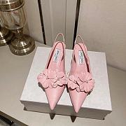 Fortok Jimmy Choo Amita Flowers 45 Slingback Pumps in Pink - 1