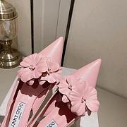 Fortok Jimmy Choo Amita Flowers 45 Slingback Pumps in Pink - 4