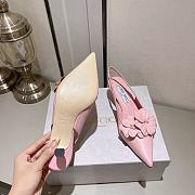 Fortok Jimmy Choo Amita Flowers 45 Slingback Pumps in Pink - 3