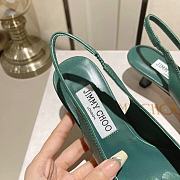 Fortok Jimmy Choo Amita Flowers 45 Slingback Pumps in Green - 5
