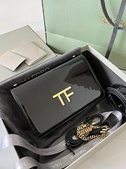 Fortok Tom Ford Patent Leather Shoulder Bag in Black 16x10x4cm - 3