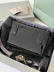 Fortok Tom Ford Patent Leather Shoulder Bag in Black 16x10x4cm - 4
