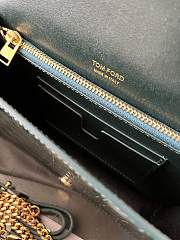 Fortok Tom Ford Crocodile Pattern Shoulder Bag in Green 16x10x4cm - 2