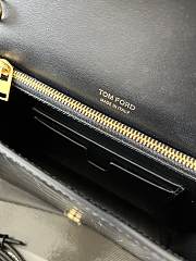 Fortok Tom Ford Crocodile Pattern Shoulder Bag in Black 16x10x4cm - 6