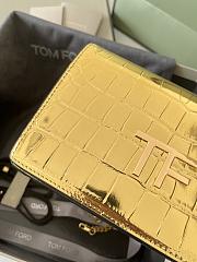 Fortok Tom Ford Crocodile Pattern Shoulder Bag in Gold 16x10x4cm - 4