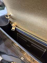 Fortok Tom Ford Crocodile Pattern Shoulder Bag in Gold 16x10x4cm - 5