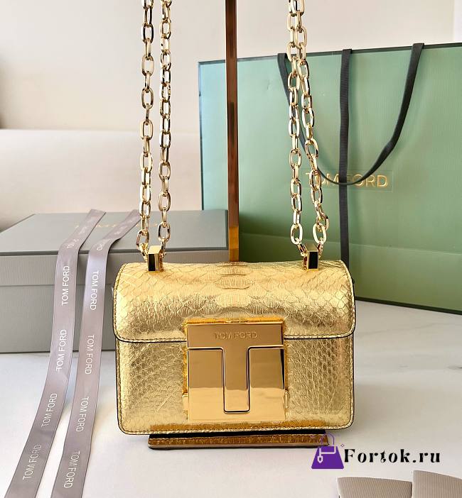 Fortok Tom Ford The Signature Should Bag in Gold 17x7x12cm - 1