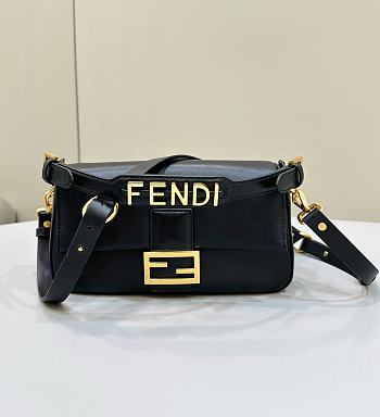 Fortok Fendi Baguette Handle Bag Black 27x6x13cm