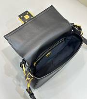 Fortok Fendi Baguette Handle Bag Black 27x6x13cm - 4