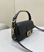 Fortok Fendi Baguette Handle Bag Black 27x6x13cm - 3