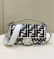 Fortok Fendi Baguette Canvas Bag Black 27×6×14cm  - 1