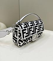 Fortok Fendi Baguette Canvas Bag Black 27×6×14cm  - 5
