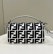 Fortok Fendi Baguette Canvas Bag Black 27×6×14cm  - 4