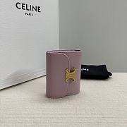 Fortok Celine Triomphe Wallet Pink 10D783 10,5x9cm - 4