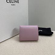 Fortok Celine Triomphe Wallet Pink 10D783 10,5x9cm - 3