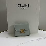 Fortok Celine Triomphe Wallet Light Grey 10D783 10,5x9cm - 1