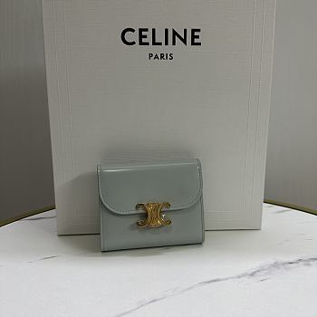 Fortok Celine Triomphe Wallet Light Grey 10D783 10,5x9cm