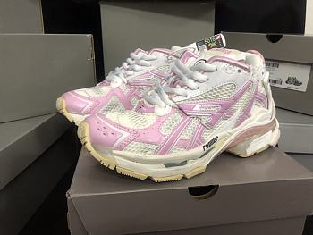 Fortok Balenciaga Runner Sneakers in Pink White 