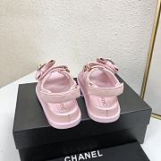 Fortok Chanel Velcro Sandals in Pink  - 5