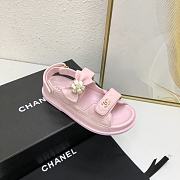 Fortok Chanel Velcro Sandals in Pink  - 3