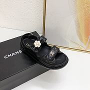 Fortok Chanel Velcro Sandals in Black - 5