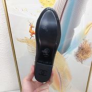 Fortok Chanel Heart Flower Patterns Star Logo Ballet Shoes Black - 3