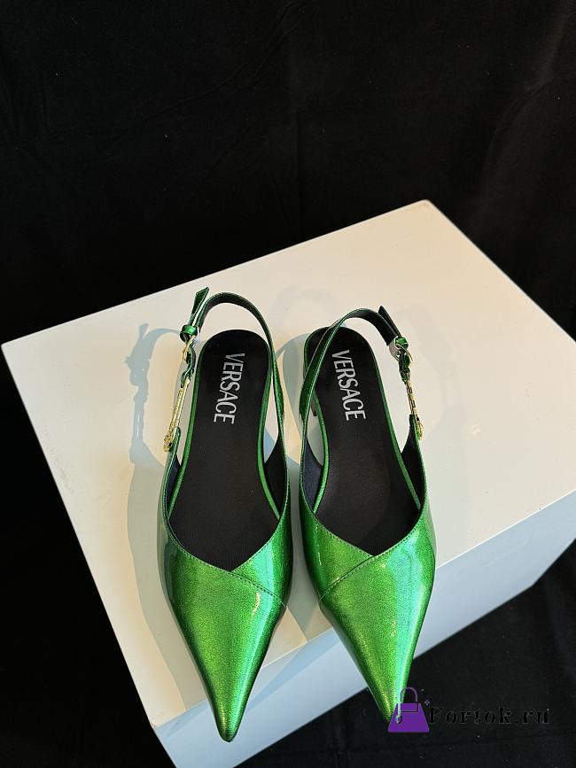 Fortok Versace Medusa Glass Slippers Green  - 1