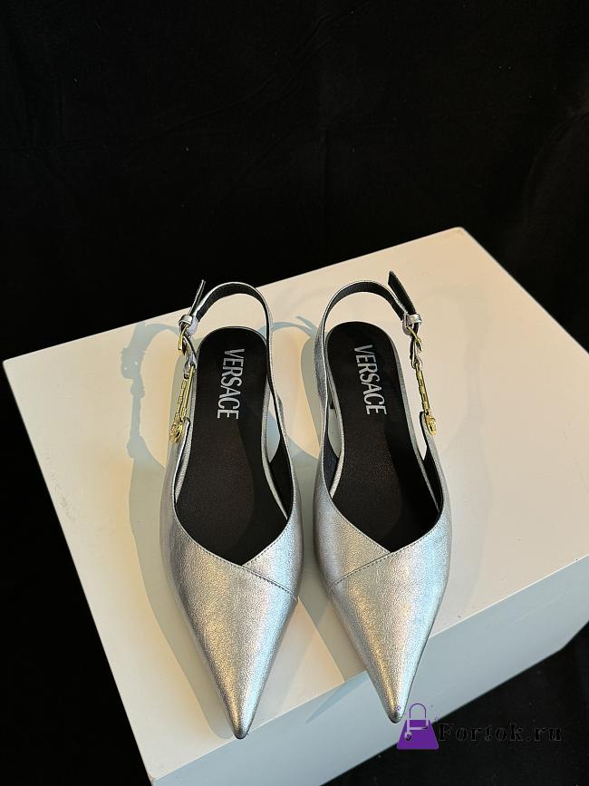 Fortok Versace Medusa Glass Slippers Silver - 1