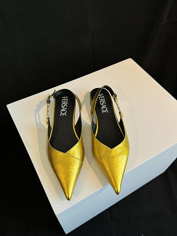 Fortok Versace Medusa Glass Slippers Gold