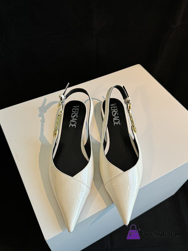 Fortok Versace Medusa Glass Slippers White - 1