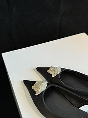 Fortok Versace Black La Medusa Slingback Flats - 2