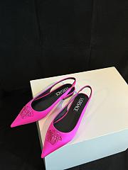 Fortok Versace Pink La Medusa Slingback Flats - 4