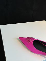 Fortok Versace Pink La Medusa Slingback Flats - 3