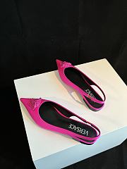 Fortok Versace Pink La Medusa Slingback Flats - 2