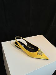 Fortok Versace Yellow La Medusa Slingback Flats - 4