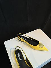Fortok Versace Yellow La Medusa Slingback Flats - 3