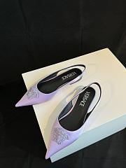 Fortok Versace Purple La Medusa Slingback Flats - 4