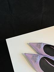Fortok Versace Purple La Medusa Slingback Flats - 2