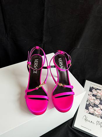 Fortok Versace Medusa Satin Sandals Pink 