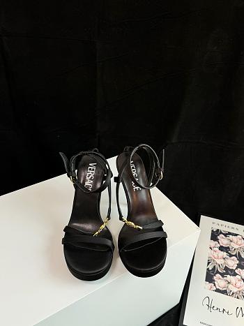 Fortok Versace Medusa Satin Sandals Black