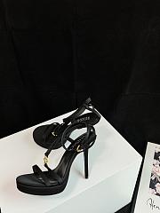 Fortok Versace Medusa Satin Sandals Black - 3