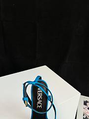 Fortok Versace Medusa Satin Sandals Blue - 5